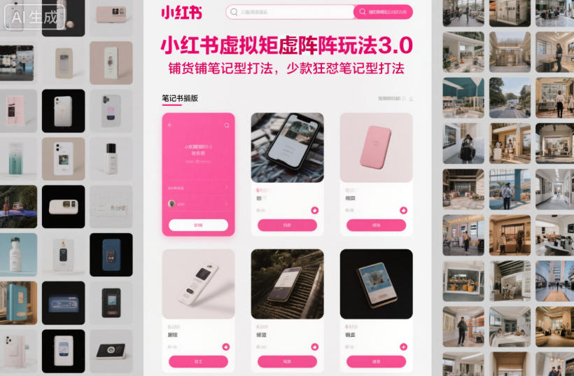 小红书虚拟矩阵3.0玩法解析：铺货笔记与少款爆文打法全攻略-小伟资源网