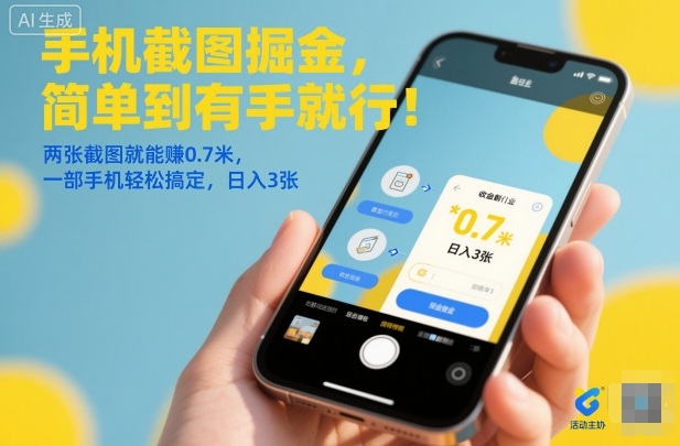 手机截图掘金项目揭秘：两张截图轻松赚0.7元，一部手机日入稳定，简单操作快速上手-小伟资源网