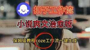 保姆级教程：Coze扣子工作流一键生成小说爽文治愈版视频搭建指南-小伟资源网