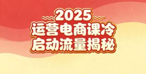 2025小红书电商运营实战课：新手入门、冷启动策略与流量获取全揭秘-小伟资源网