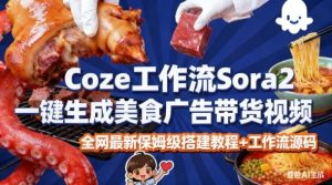 Sora2一键生成美食广告视频教程:无需拍摄剪辑的高端工作流拆解-小伟资源网