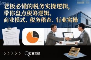 老板必懂税务实操:税筹逻辑、商业模式与稽查要点全解析-小伟资源网