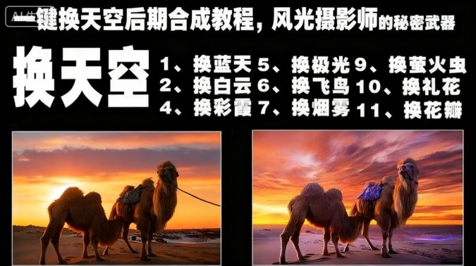 一键换天空后期合成教程：风光摄影师的秘密武器，轻松掌握天空替换技巧-小伟资源网