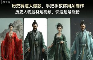 AI制作历史人物短视频教程：手把手教你快速起号涨粉-小伟资源网