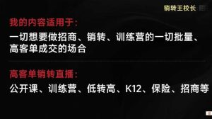 王校长公开课:打造高效销转系统,实现课程变现新突破-小伟资源网