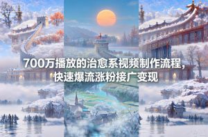 治愈系视频制作全攻略：700万播放实战经验，快速涨粉与变现技巧-小伟资源网