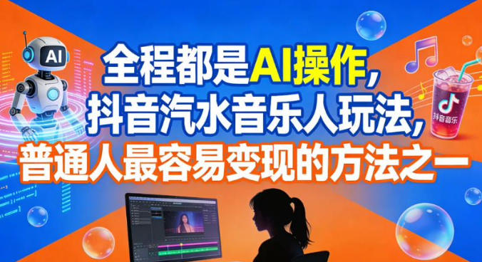 抖音汽水音乐人玩法：普通人轻松变现的AI操作指南-小伟资源网